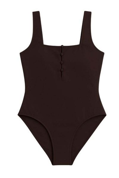 Katia&Bony Women's Lemon Party Buttoned Swimsuit Black