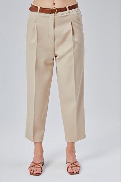 Jamila Pantaloni de damă cu tăietură morcov cu curea