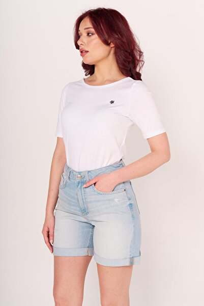 Villager&Son Vs Paçası katlı Yırtık Kot Şort 25y Kso DENİM