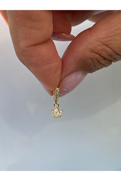 kurukafagift Çelik Taç Parlak Model Helix Tragus Kıkırdak Piercing 8 mm