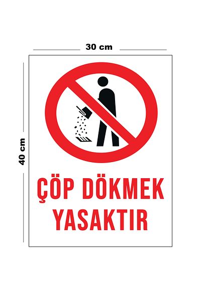 Lucena Metal Dumping Garbage Prohibited 30cm X 40cm A3 Size Warning Sign Diversion Sign