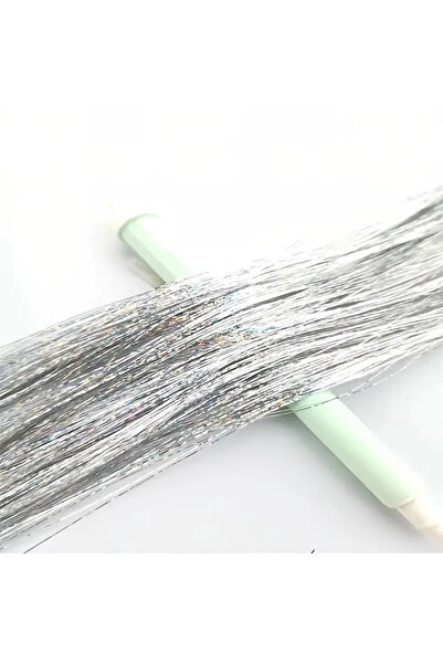 AYMETA Kadın Hair Tinsel Parlak Simli Saç Süsü