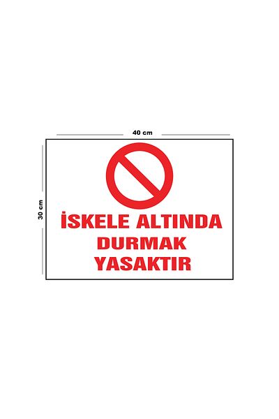 Lucena Standing under Metal Scaffold Prohibited 30cm X 40cm A3 Size Warning Sign Directional Signboard