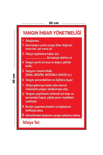 Lucena Metal Fire Notice Management 30 cm X 40 cm A3 Size Warning Sign Directional Sign