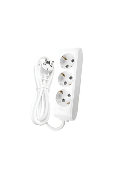 VİKO Üçlü Çoklu Priz – Topraklı, Uzatma Kablosu, 3lü, 3m, Beyaz