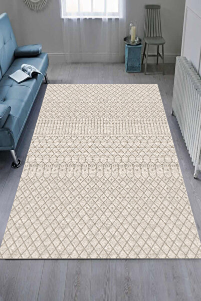 Resmiro Makinede Yıkanabilir Kaymaz Taban Leke Tutmaz Etnik Desenli Salon ve ...