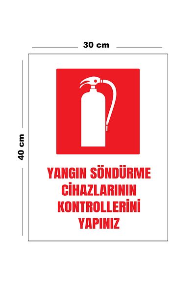 Lucena Do the Controls of Metal Fire Extinguishers 30 cm X 40 cm A3 Size Warning Sign