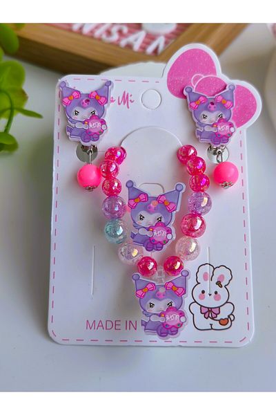 Nisankids Kuromi Earrings-Ring-Bangle Set of 3