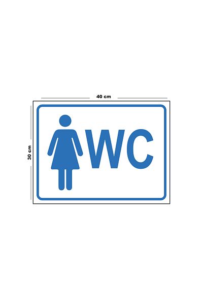 Lucena Metal Women's Wc 30cm X 40cm A3 Size Warning Sign Direction Sign