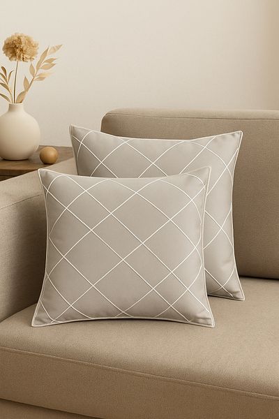Evlen Home Collection Декоративна калъфка за жакардова възглавница от 2 части, 45x45 см
