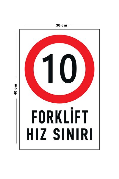 Lucena Metal Forklift Speed Limit 30cm X 40cm A3 Size Warning Sign Directional Sign