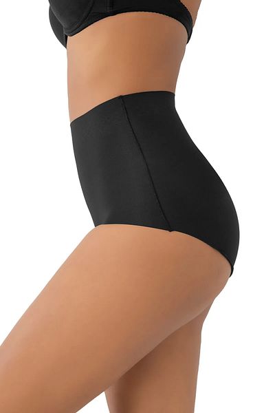 MYS GRUP TEKSTİL Black Color 2 Pieces Laser Cut 2 Size Slimming No Trace Silicone Slip Corset /3005