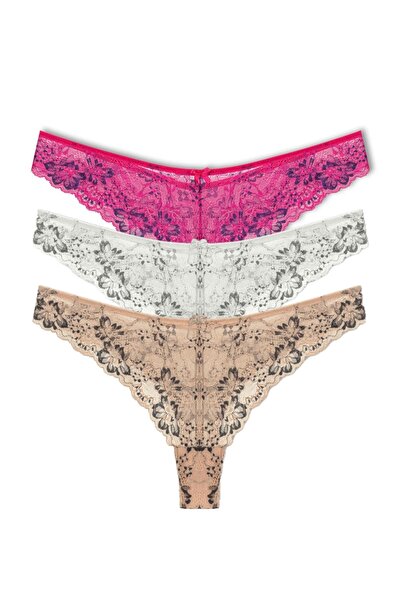 YOYYO DANTELLİ,GÖPÜRLÜ TANGA,KÜLOT İÇ GİYİM PAMUKLLU DETAYLI