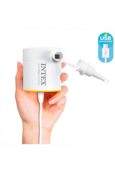 Intex Quickfill USB Rechargeable 150 Electric Mini Air Pump Size For Sofa Bed 8cm x 7cm - (66616)