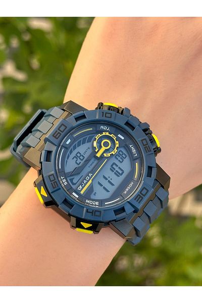 Jaga Digital 2 Years Warranty Alarm+Stopwatch+Light and Calendar 5 Atm Young Sports Men's Wristwatch Jg001
