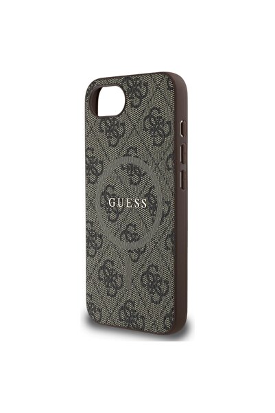 Guess Θήκη για iPhone 16e, Δερμάτινη MagSafe από τη συλλογή 4G, - Καφέ