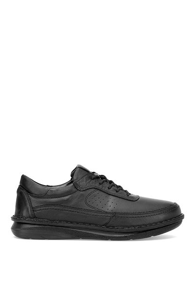 Ayakkabı Fuarı Elit Mzv7040C Men's Genuine Leather Casual Shoes Black