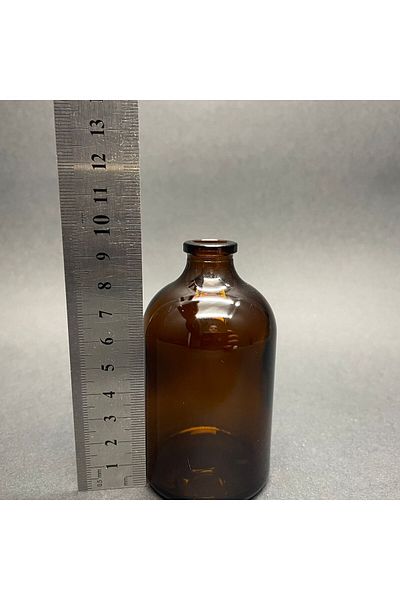 Juniberry Amber Brown Glass Bottle Amber Vase Decorative Small Vase 100ml Without Cover (No Flower)