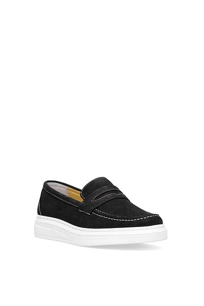 Ayakkabı Fuarı Elit Slshz01N Men's Genuine Leather Casual Shoes Black