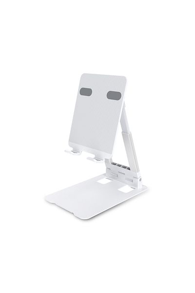 DUDAO Foldable Desk Phone or Tablet Holder with Multi-Adjustment Portable Anti-Slip - White