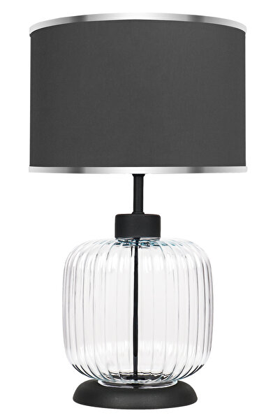 MINIMAL ETICARET VE BILGI TEKNOLOJILERI Copy - Intense Transparent Black - Gray - Glass Lampshade