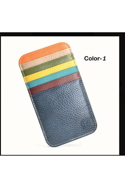 ORGANICYOU Yiwu Stylish Genuine Leather Women's Wallet - with Embossed Logo, Multicolor