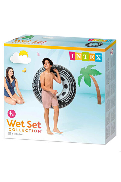 Intex Monster Truck Tube Inflatable Float Swimming Rings For Kids 114 cm- 56268