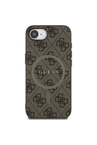 Guess Case For Iphone 16e, 4g Collection Leather Magsafe, - Brown