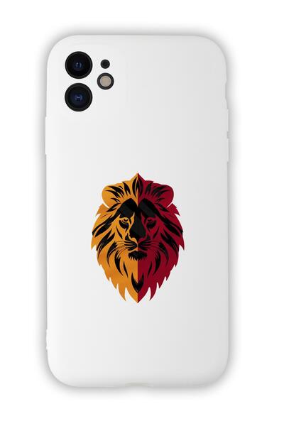 mooodcase iPhone 11 Uyumlu Sarı Kırmızı Aslan Desenli Kamera Korumalı Premium Silikonlu Telefon Kılıfı
