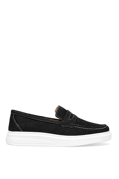 Ayakkabı Fuarı Elit Slshz01N Men's Genuine Leather Casual Shoes Black