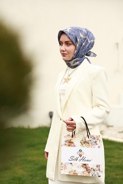 Silk Home Eșarfă de mătase Tivil 11468-01 Model mixt albastru