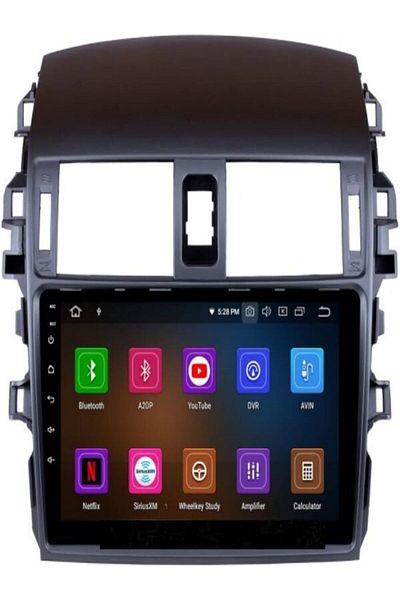 MNT Toyota Corolla 2010-2013 screen (RAM 2 - ROM 32) supports CarPlay & Android Auto / 1080p resolution