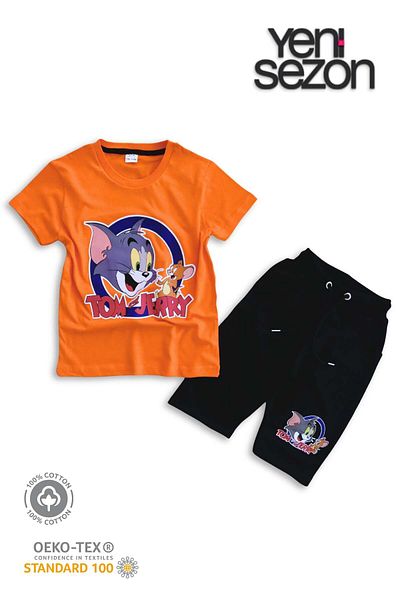 TRİLİYA Triliya Cotton Unisex Children's Capri Set (with Pocket & Lanyard, 3-12 Years)