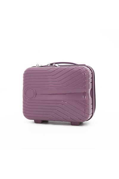 Fancl Hardshell Luggage Trolley 4 pcs Set + Makeup - PURPLE