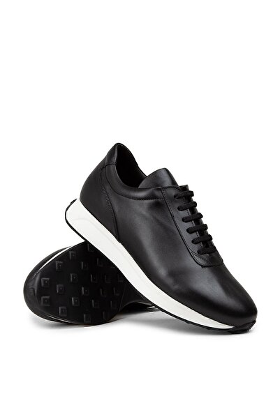 Deery Ανδρικά αθλητικά παπούτσια από γνήσιο δέρμα μαύρα