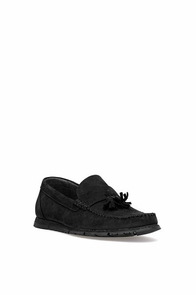 Ayakkabı Fuarı Elit Mzv2009N Men's Genuine Nubuck Leather Casual Shoes Black
