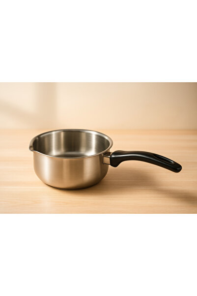 Russet No 3 Büyük Boy Sütlük Cezve Paslanmaz Çelik 17 Cm Yumurta Haşlama Kabı