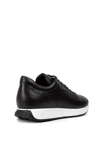 Deery Genuine Leather Men's Black Sneakers