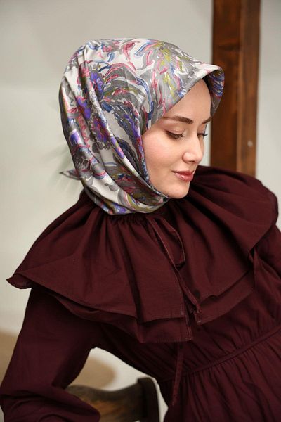 Silk Home Μεταξωτό φουλάρι Tivil 11469-41 Μικτό σχέδιο βιζόν
