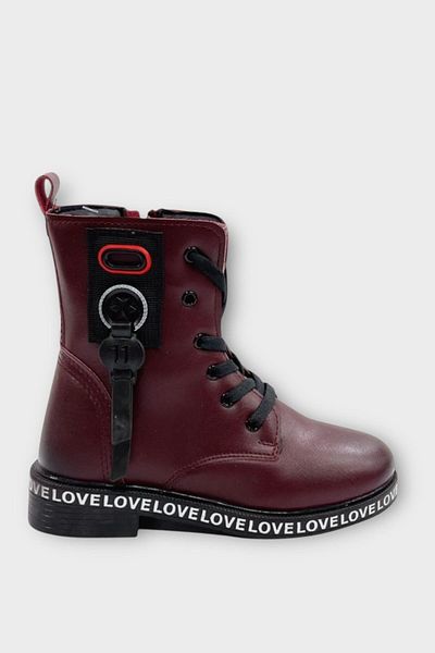 Liger Zippered Children's Daily Boots (31-35) Claret Red