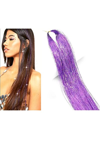Mina Peruk Hair Tinsel Saç Simi - Ht01 / Mor
