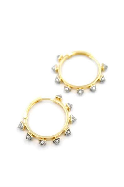 Royaleks Jewelled Hoop Earrings - Gold