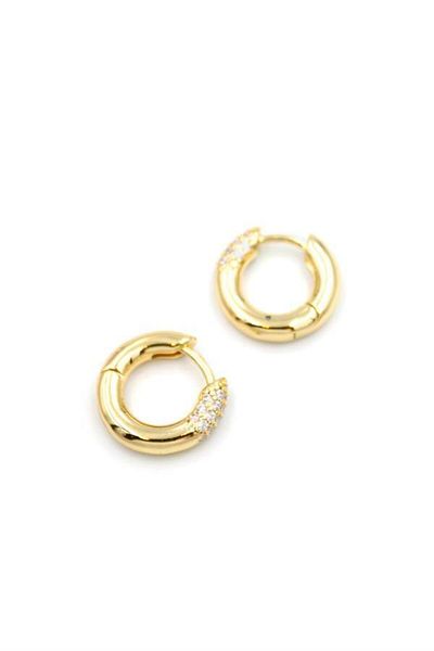Royaleks Jewelled Hoop Earrings - Gold