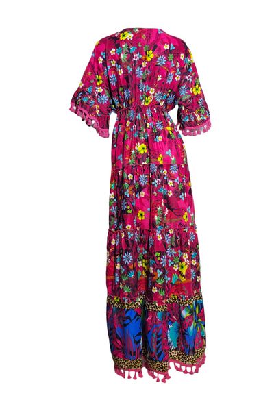 india Antica dress embroidered in classic summer colors, selection