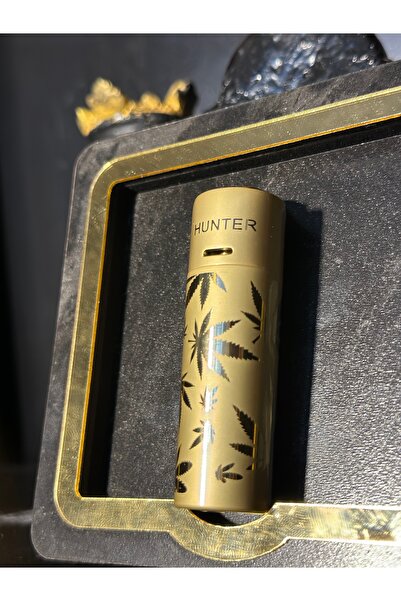 Hunter Marka Hediyelik Metal Otomatik Çakmak – Yaprak Desenli, Şık Tasarım, Hediye Kutulu