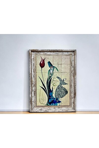 STONEVİVEART Mevlana Büyük Boy Duvar Tablosu 50x30Cm Doğa Taş Duvar Dekoru