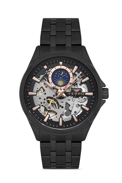FERRO Black Steel Cord Men's Wrist Watch FM40111A-G