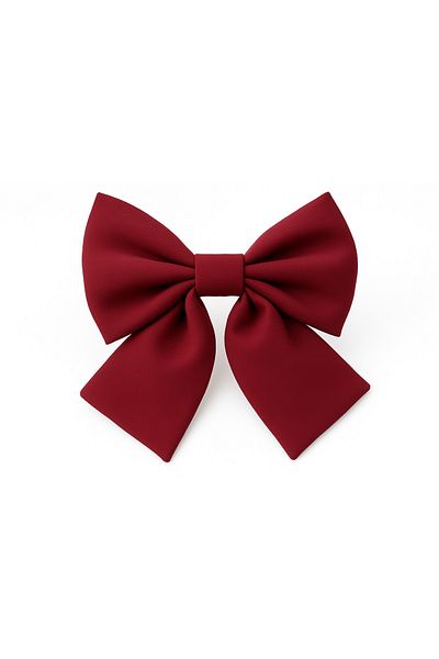 MakeWell Plain Plain Fabric Colorful Clip Bow Design Hair Clips