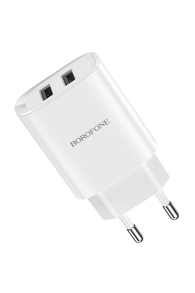 Borofone Bn2 10.5w 2 X Usb Universal Power Adapter - White