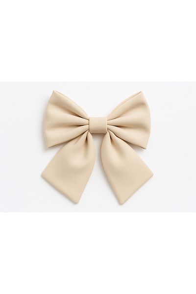MakeWell Plain Plain Fabric Colorful Clip Bow Design Hair Clips
